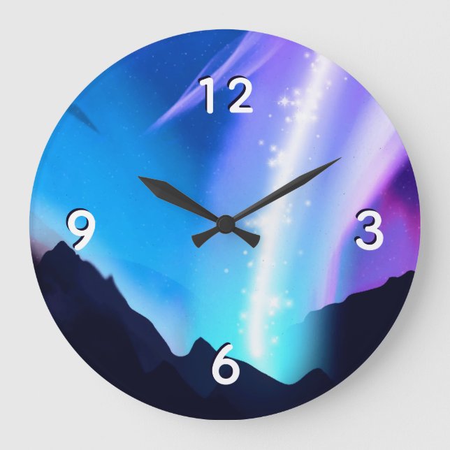 Reloj Redondo Grande Luces boreales (Anverso)