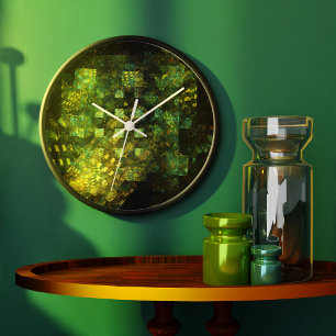 Reloj Redondo Grande Luces en la ciudad Resumen Ronda de Arte