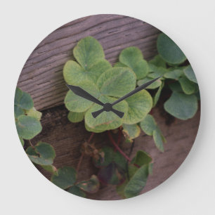 Reloj Redondo Grande Lucky or Determined? Saint Patricks Day Shamrocks