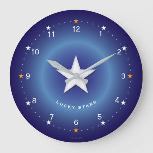 Reloj Redondo Grande Lucky Stars Acrylon Wall Clock