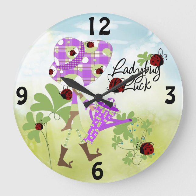 Reloj Redondo Grande Lucky Wall Clock (Anverso)
