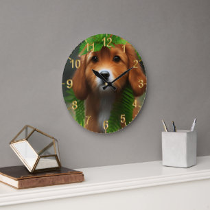 Reloj Redondo Grande Lucy El Labrador Puppy,