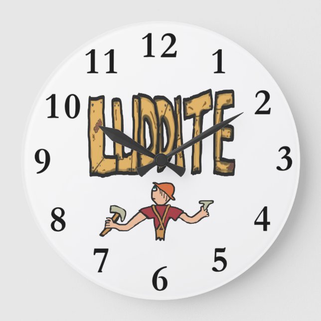 Reloj Redondo Grande Luddite (Anverso)