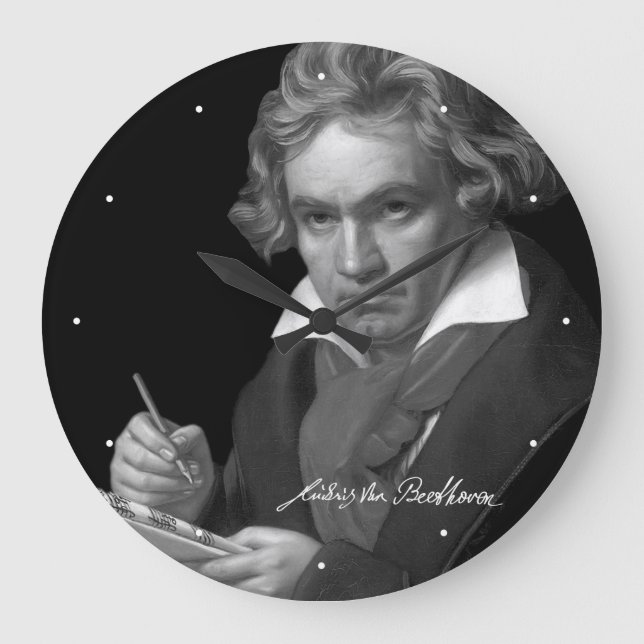 Reloj Redondo Grande Ludwig van Beethoven (Anverso)