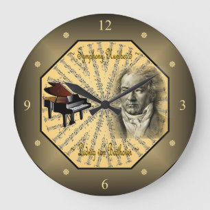 Reloj Redondo Grande Ludwig van Beethoven ~ Compositor alemán ~ Pianist