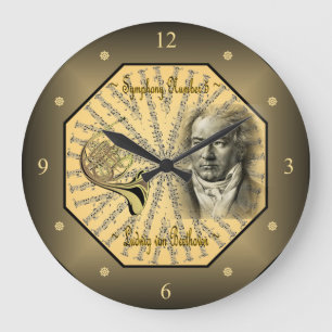 Reloj Redondo Grande Ludwig van Beethoven ~ German Composer ~ Pianist ~