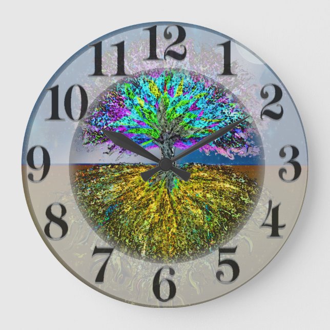 Reloj Redondo Grande Luminoso desde adentro (Anverso)