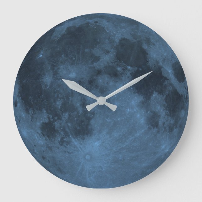 Reloj Redondo Grande Luna Azul (Anverso)