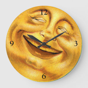 Reloj Redondo Grande Luna de Halloween