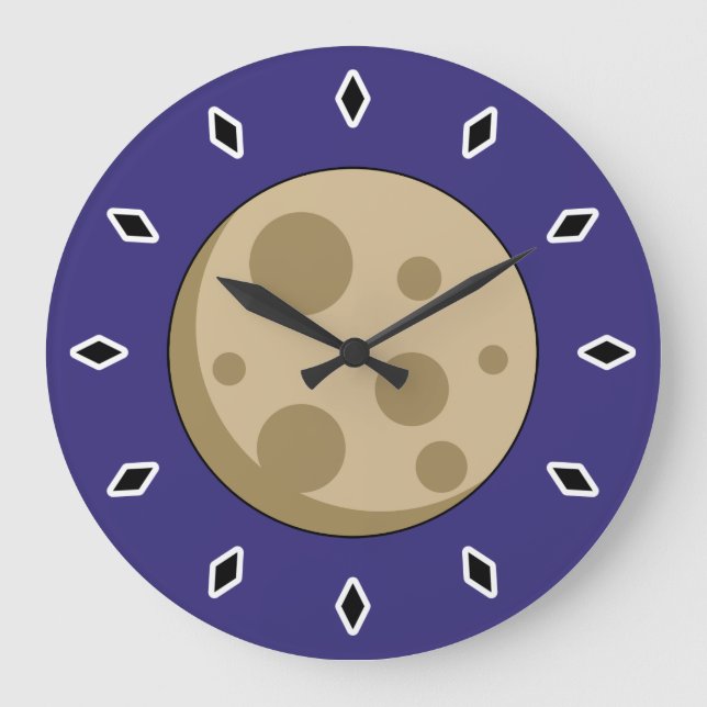Reloj Redondo Grande Luna Llena (Anverso)