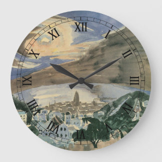 Reloj Redondo Grande Luna sobre Barcelona de Walter Gramatte