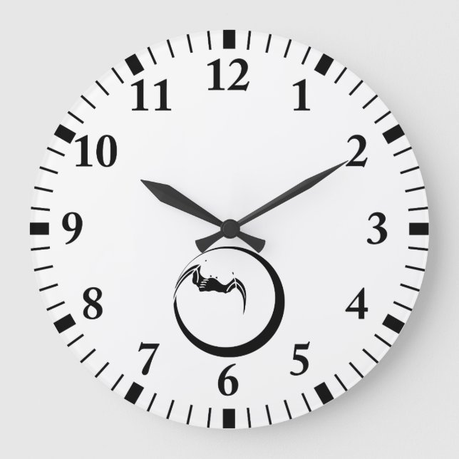 Reloj Redondo Grande Luna y murciélago (Anverso)