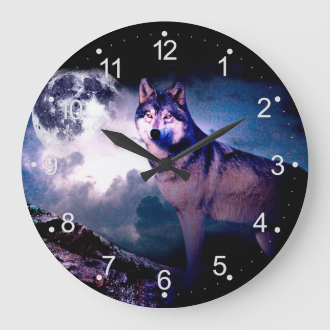 Reloj Redondo Grande Lunar wolf (Anverso)