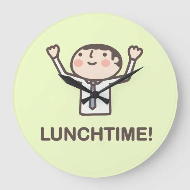 Reloj Redondo Grande Lunchtime! (Anverso)