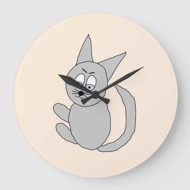 Reloj Redondo Grande Lustiger Kater Hugo (Anverso)