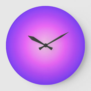 Reloj Redondo Grande Luz y rosa claro violeta ombre caliente