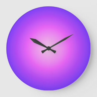 Reloj Redondo Grande Luz y rosa claro violeta ombre caliente