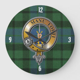 Reloj Redondo Grande MacKay Tartan & Badge