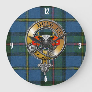 Reloj Redondo Grande MacLeod Tartan & Badge