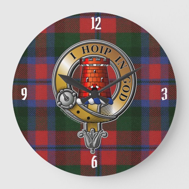 Reloj Redondo Grande MacNaughton Tartan & Badge (Anverso)