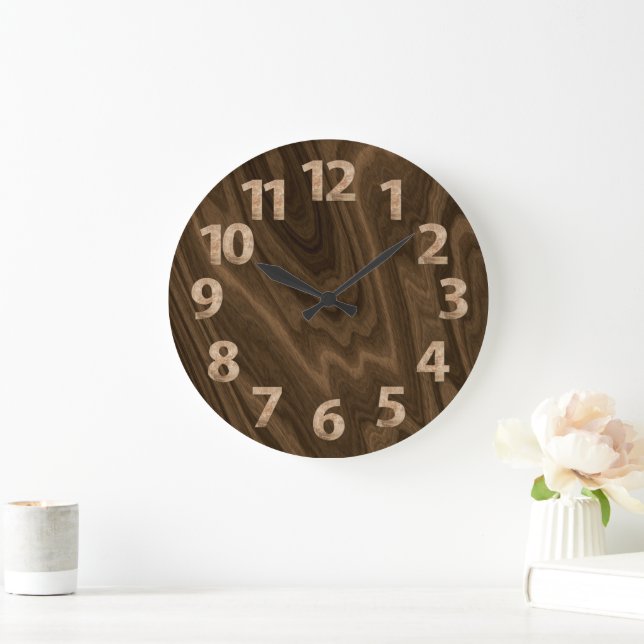 Reloj Redondo Grande "Madera" (Hogar)