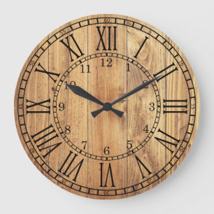 Reloj Redondo Grande Madera clásica
