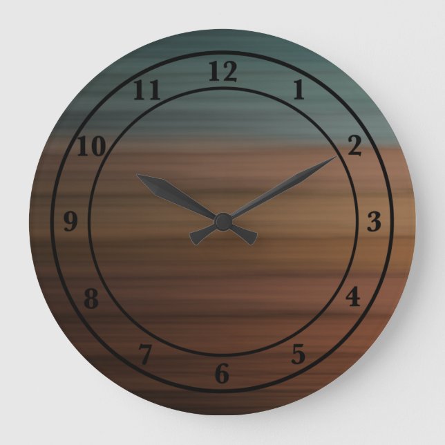 Reloj Redondo Grande Madera de imitación del desierto pintado del suroe (Anverso)