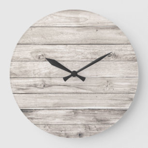 Reloj Redondo Grande Madera Vieja sin Marea: fondo texturizado de pared