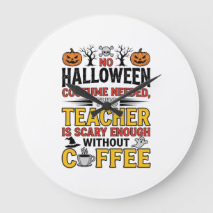Reloj Redondo Grande Maestro de Halloween Sin Disfraz Necesario Diverti