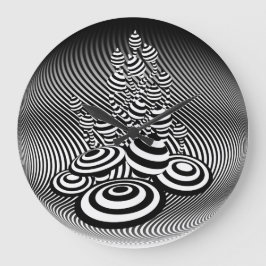 Reloj Redondo Grande Magia Mushrooms por diseño óptico Wall Clock.