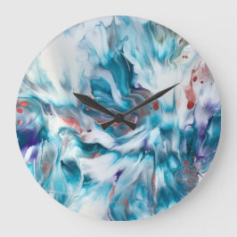 Reloj Redondo Grande Magia Verde Azulada
