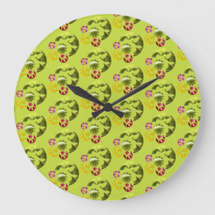 Reloj Redondo Grande magnífico estilo floral