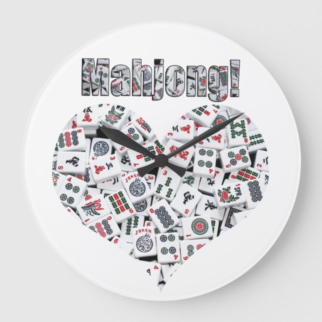 Reloj Redondo Grande Mahjong Clock (Anverso)