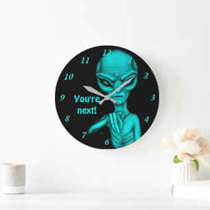Reloj Redondo Grande ¡Mala Alien, eres la siguiente!