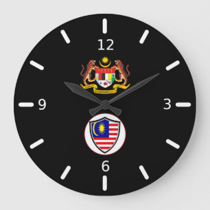 Reloj Redondo Grande Malaysian flag-coat arms
