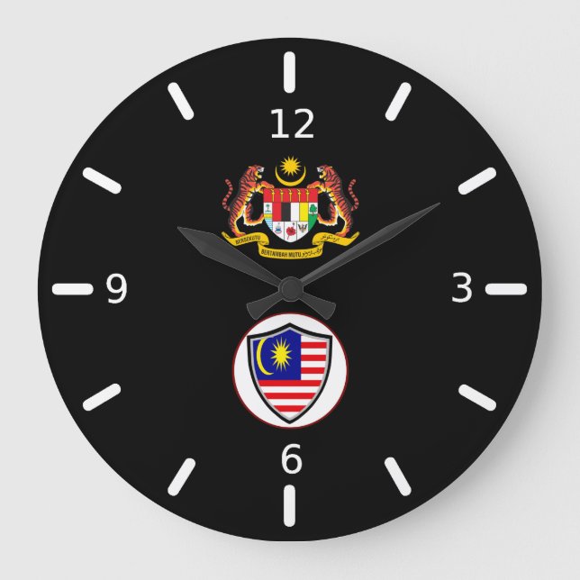 Reloj Redondo Grande Malaysian flag-coat arms (Anverso)