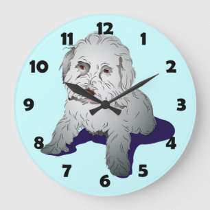 Reloj Redondo Grande Maltipoo Cuppy