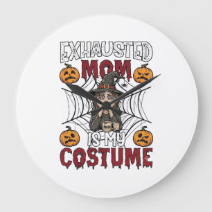 Reloj Redondo Grande Mamá Agotada Es Disfraz Bruja Halloween Café Calab
