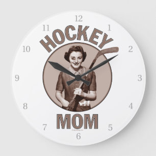 Reloj Redondo Grande Mamá de hockey