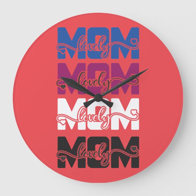 Reloj Redondo Grande Mamá encantadora (Anverso)