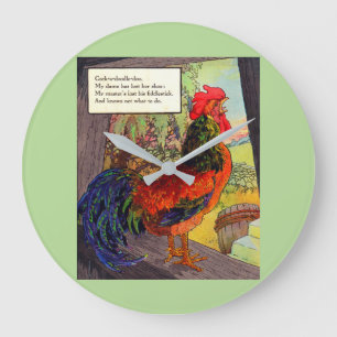Reloj Redondo Grande mamá ganso de los años 20 - gallo