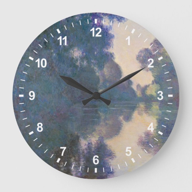 Reloj Redondo Grande Mañana de Claude Monet el | en el Sena cerca de (Anverso)