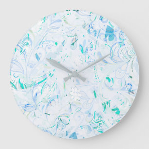 Reloj Redondo Grande Mandalá Abstracto