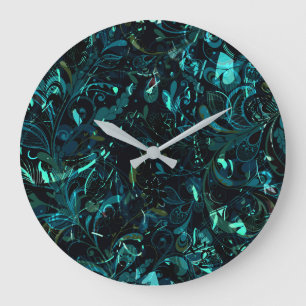 Reloj Redondo Grande Mandalá abstracto 3