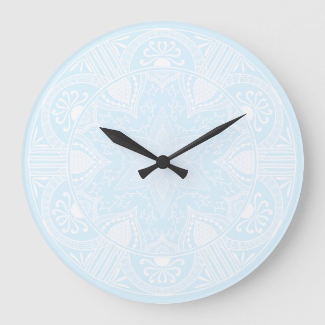 Reloj Redondo Grande Mandala ártica (Anverso)