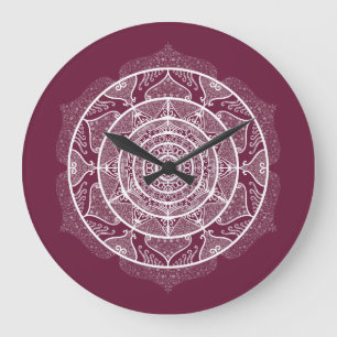 Reloj Redondo Grande Mandala de la mora