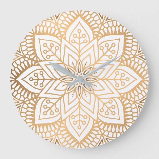 Reloj Redondo Grande Mandala de lujo 31 (Anverso)