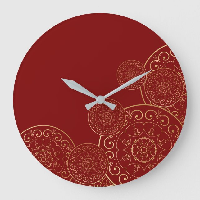 Reloj Redondo Grande Mandala de lujo 50 (Anverso)