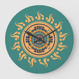 Reloj Redondo Grande Mandala del Sol