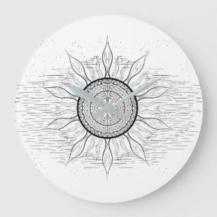 Reloj Redondo Grande Mandala del Sol 1